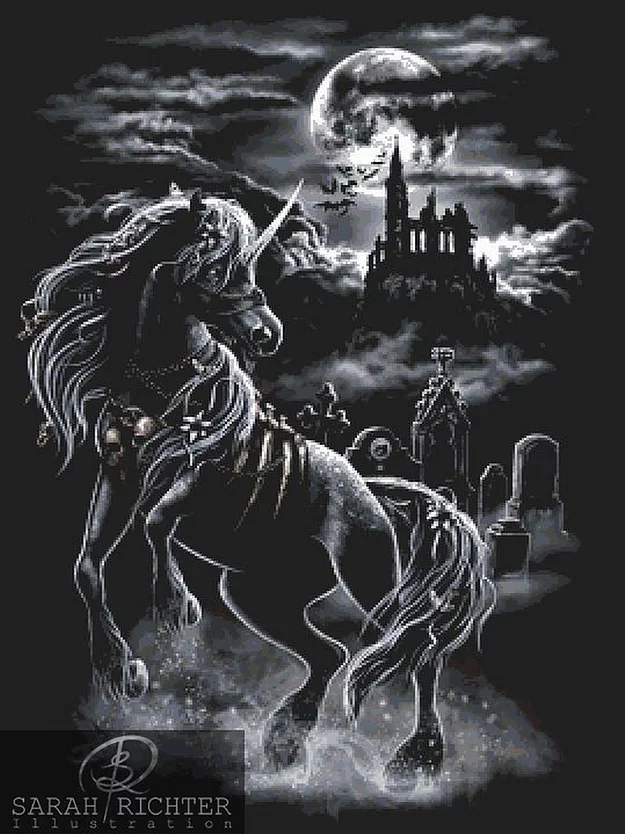 Dark Unicorn Castle XL - Click Image to Close